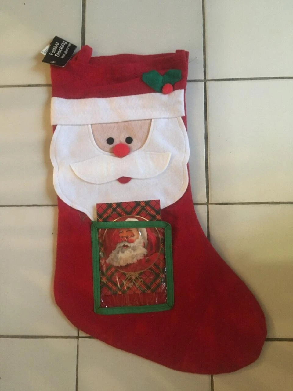 Botte/chaussette de noel /cadre photo personnalisable avec photo de votre enfant